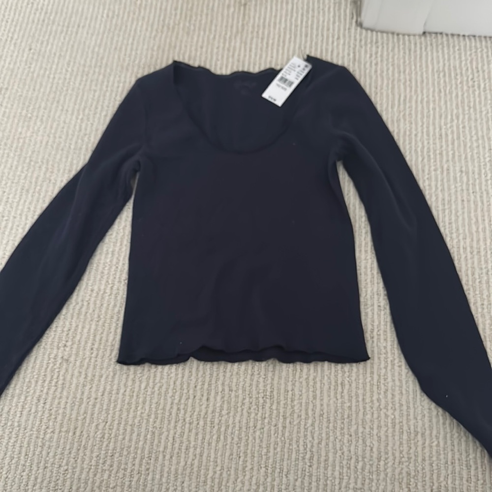 One size fits all, navy blue brandy top